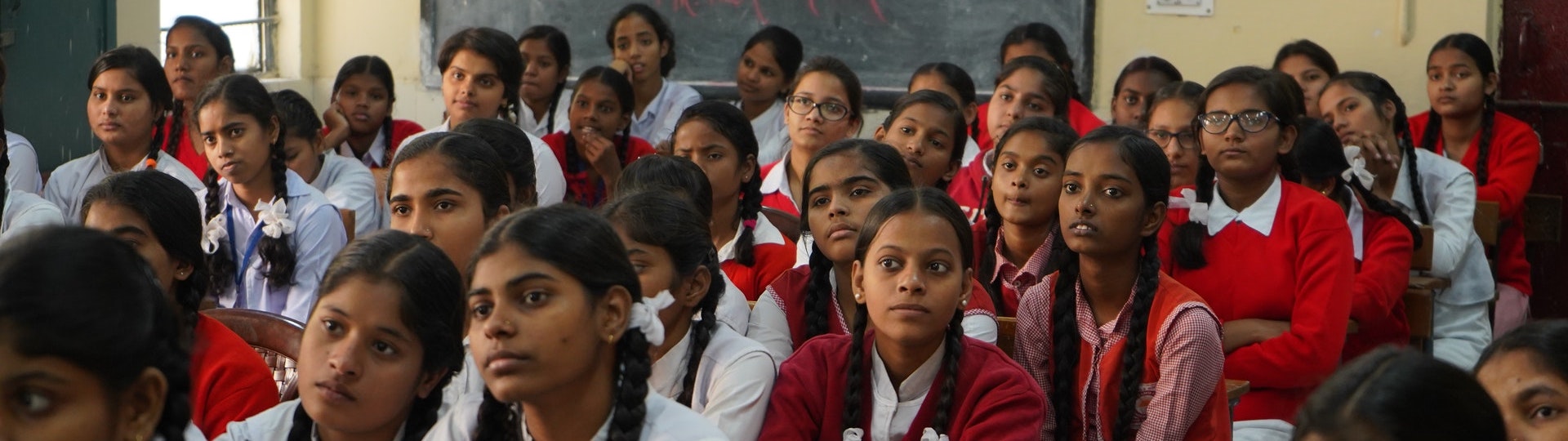 Classe de filles en Inde